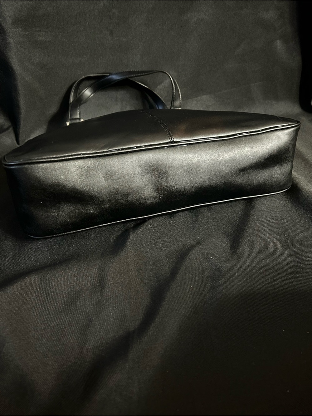 Charter Club Women’s Classic Black Leather Tote Bow Accent NWT - Picture 10 of 14